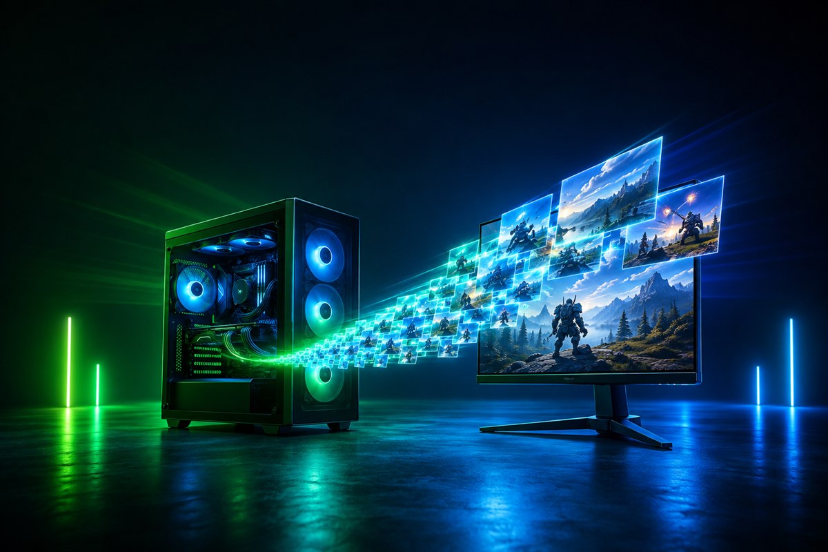 Gaming PC components and performance graphics