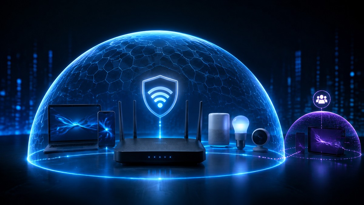 Home router protecting connected devices inside a secure wireless network