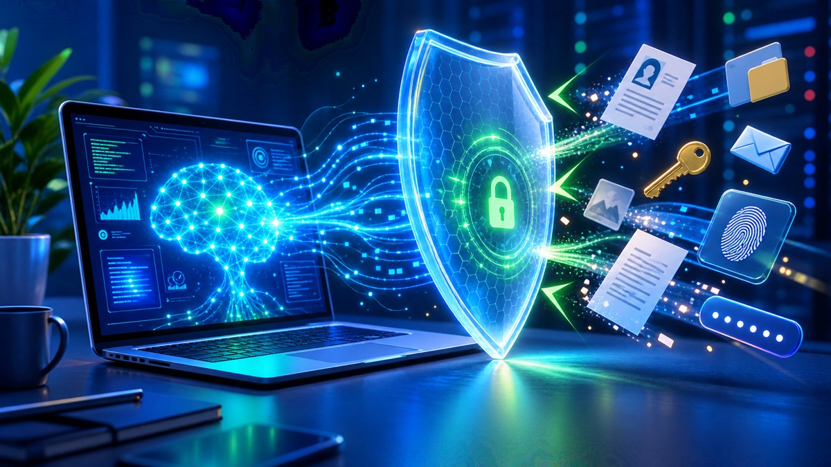 Protective shield keeping private data away from an AI network