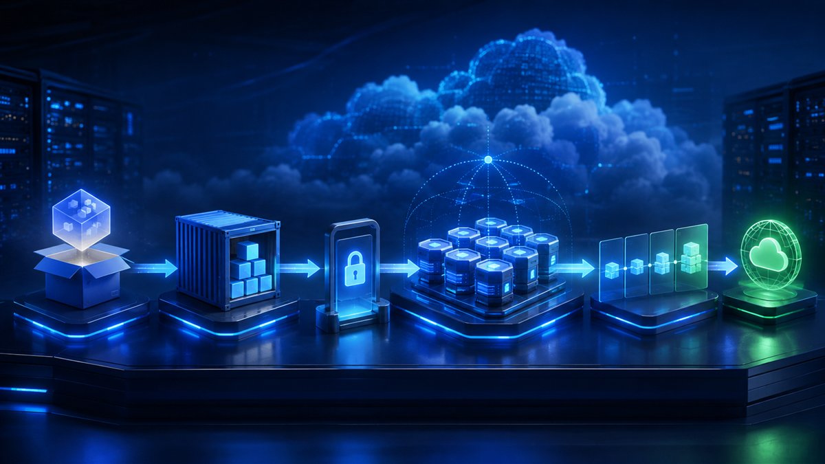 Application deployment pipeline moving containers into an Azure AKS cluster