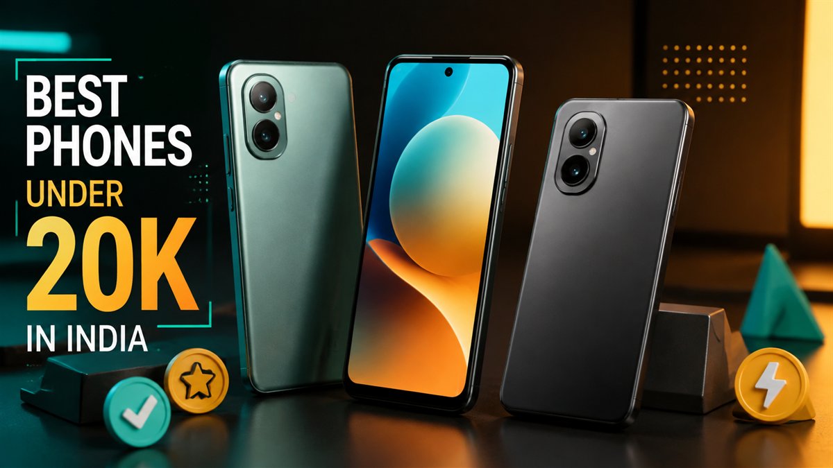 Affordable smartphones representing the best phones under twenty thousand rupees